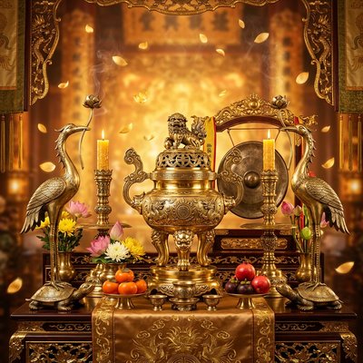 Bộ sưu tập đồ thờ đầy đủ