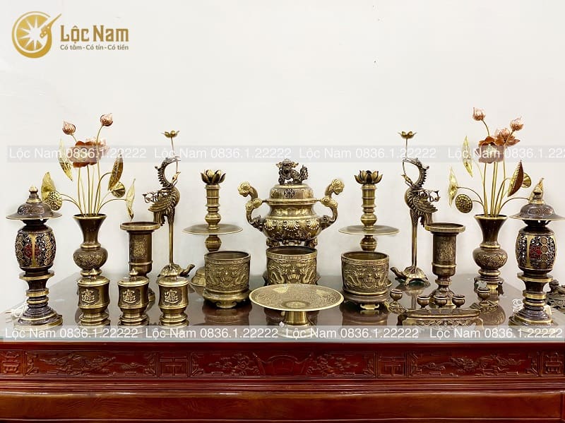 Bộ Đỉnh Đồng Ngũ Sự Cát Tút 70cm