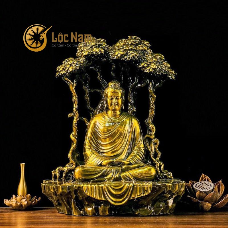 Tượng Thích Ca Ngồi Gốc Cây Bồ Đề