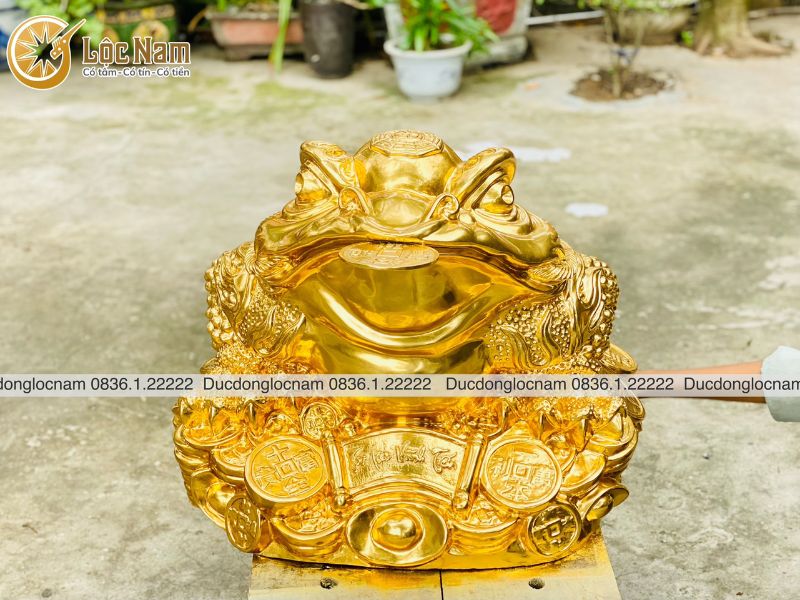 Cóc Thiềm Thừ Bằng Đồng Mạ Vàng