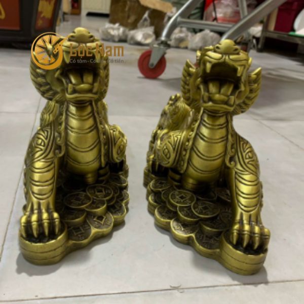 Tỳ Hưu Phong Thuỷ Bằng Đồng Đế Tiền Sắc Nét