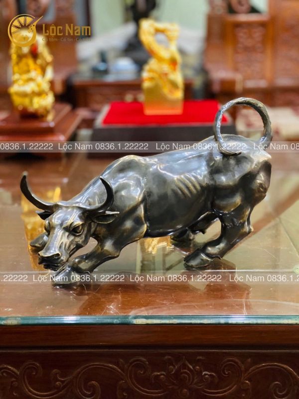 Tượng Trâu Bằng Đồng Phong Thủy Làm Giả Cổ