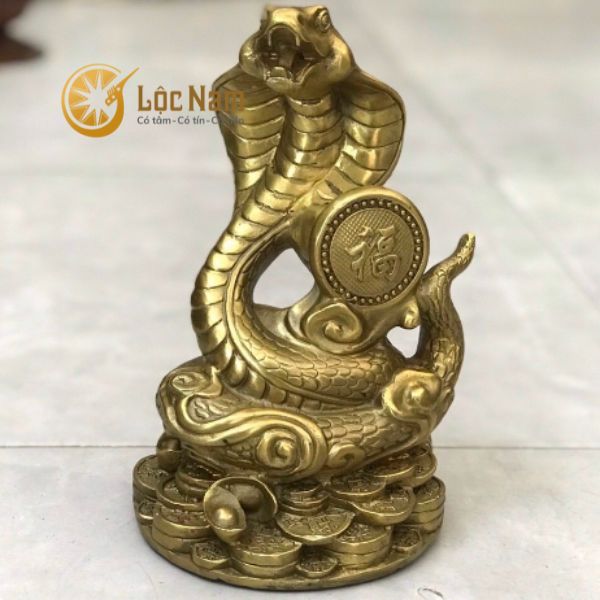Tượng Rắn Phúc Bằng Đồng 23cm
