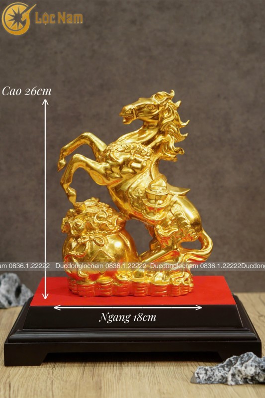 Tượng Ngựa Bằng Đồng Mạ Vàng – Chiêu Tài, Tăng May Mắn Cao 26
