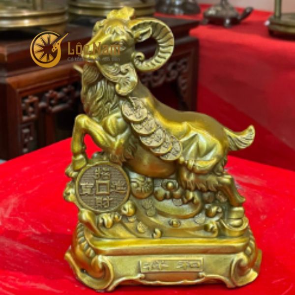 Tượng Dê Tiền Nhỏ Bằng Đồng