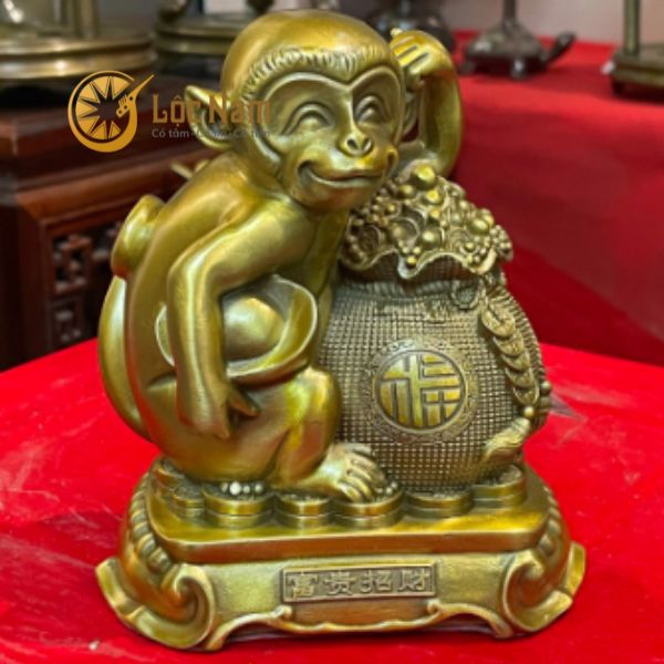 Tượng Khỉ Phong Thủy Đồng Tiền Vạn Sự Như Ý