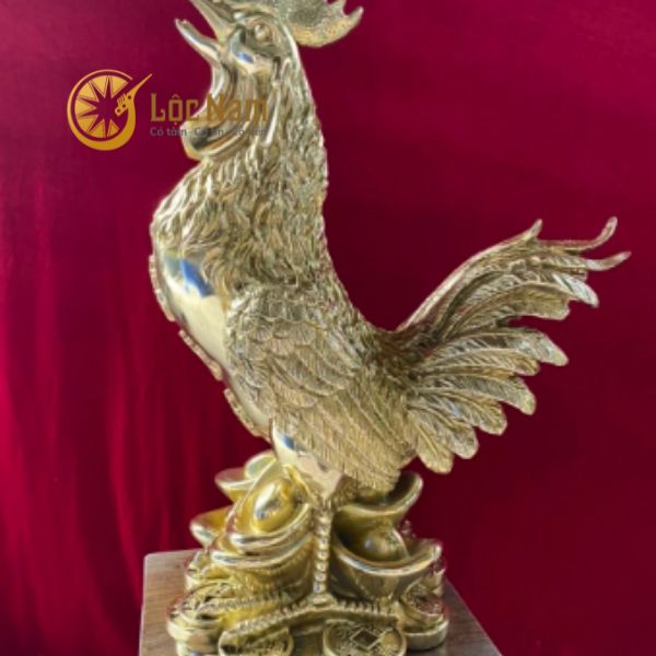 Tượng Gà Phúc Bằng Đồng Cao 68cm