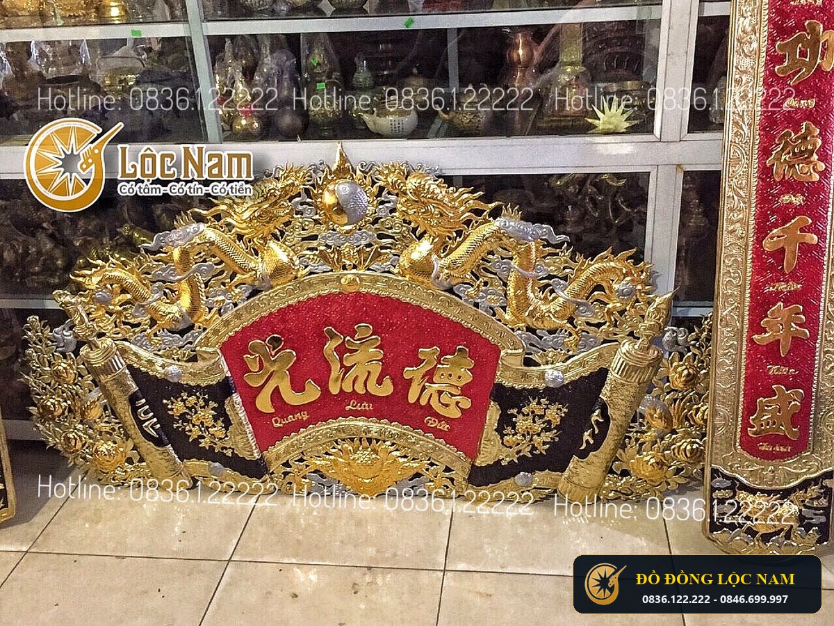 Bộ Cuốn Thư Câu Đối Dong Vang Ma Tam Khi 1m97 góc chụp 1