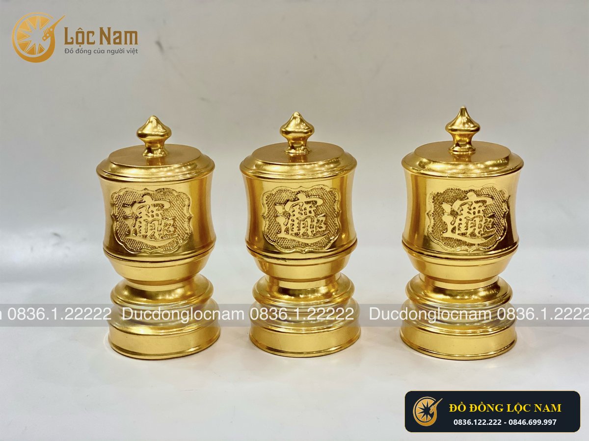 Đài Thờ Bằng Đồng Dát Vàng 24K