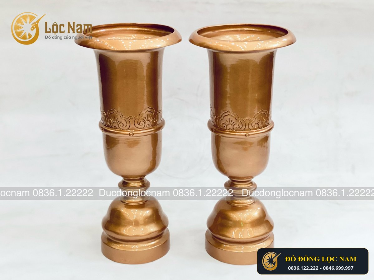 Ống Đựng Hương Bằng Đồng Đỏ Mộc