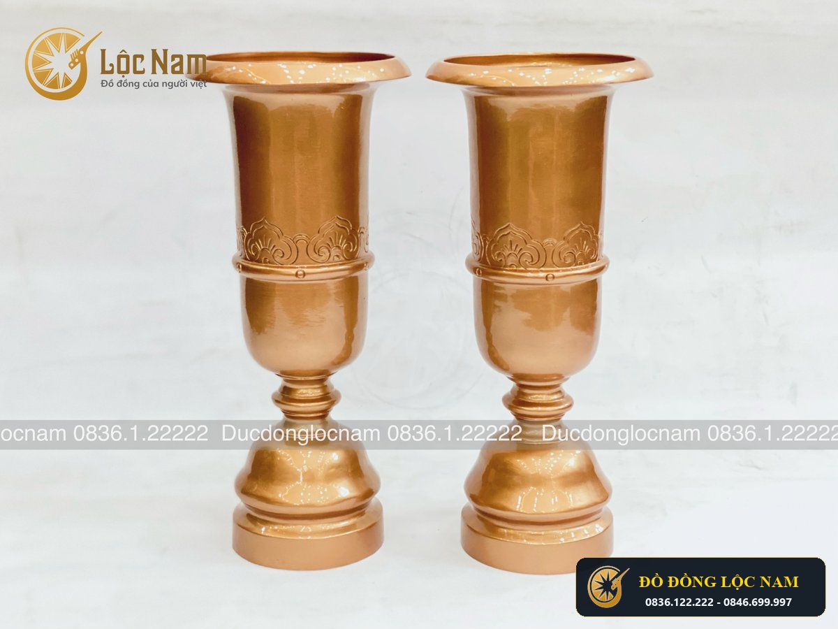 Ống Đựng Hương Bằng Đồng Đỏ Mộc góc chụp 1