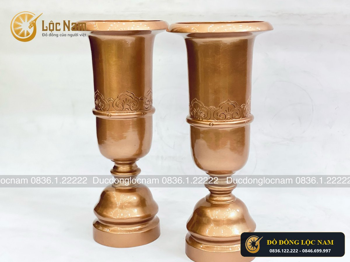 Ống Đựng Hương Bằng Đồng Đỏ Mộc góc chụp 2