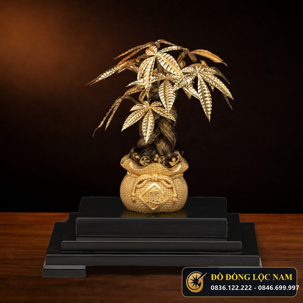 Cây Kim Ngân Chiêu Tài Dát Vàng 24K - Mẫu 4