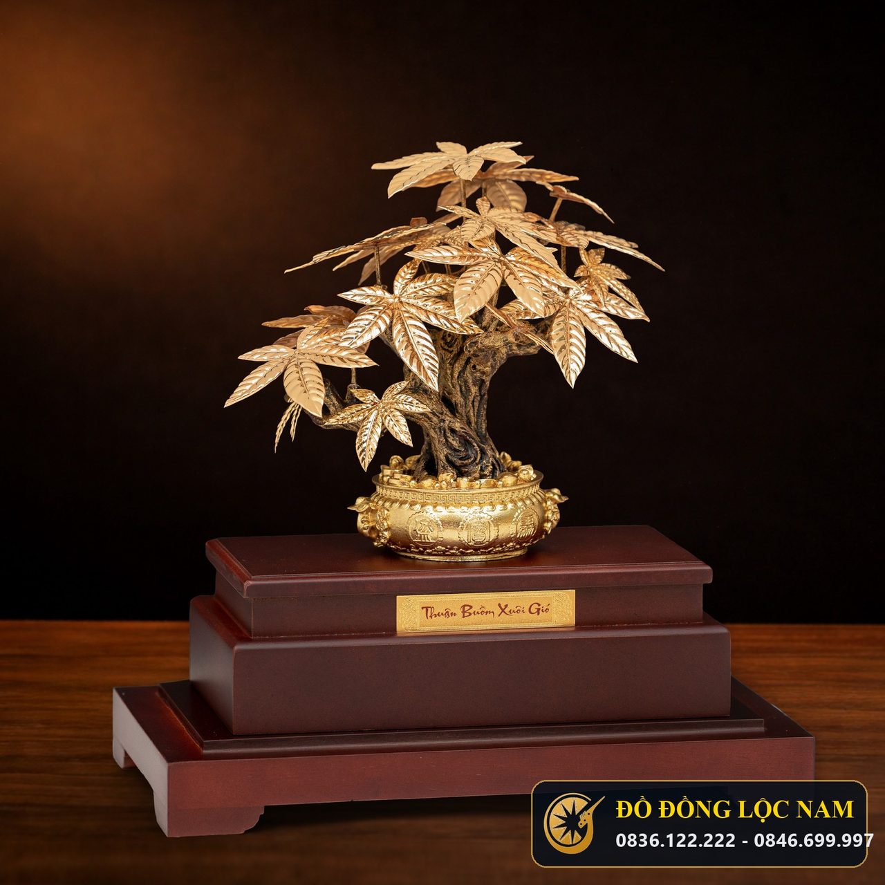 Cây Kim Ngân Tài Lộc Dát Vàng 24K - Mẫu 6 góc chụp 1