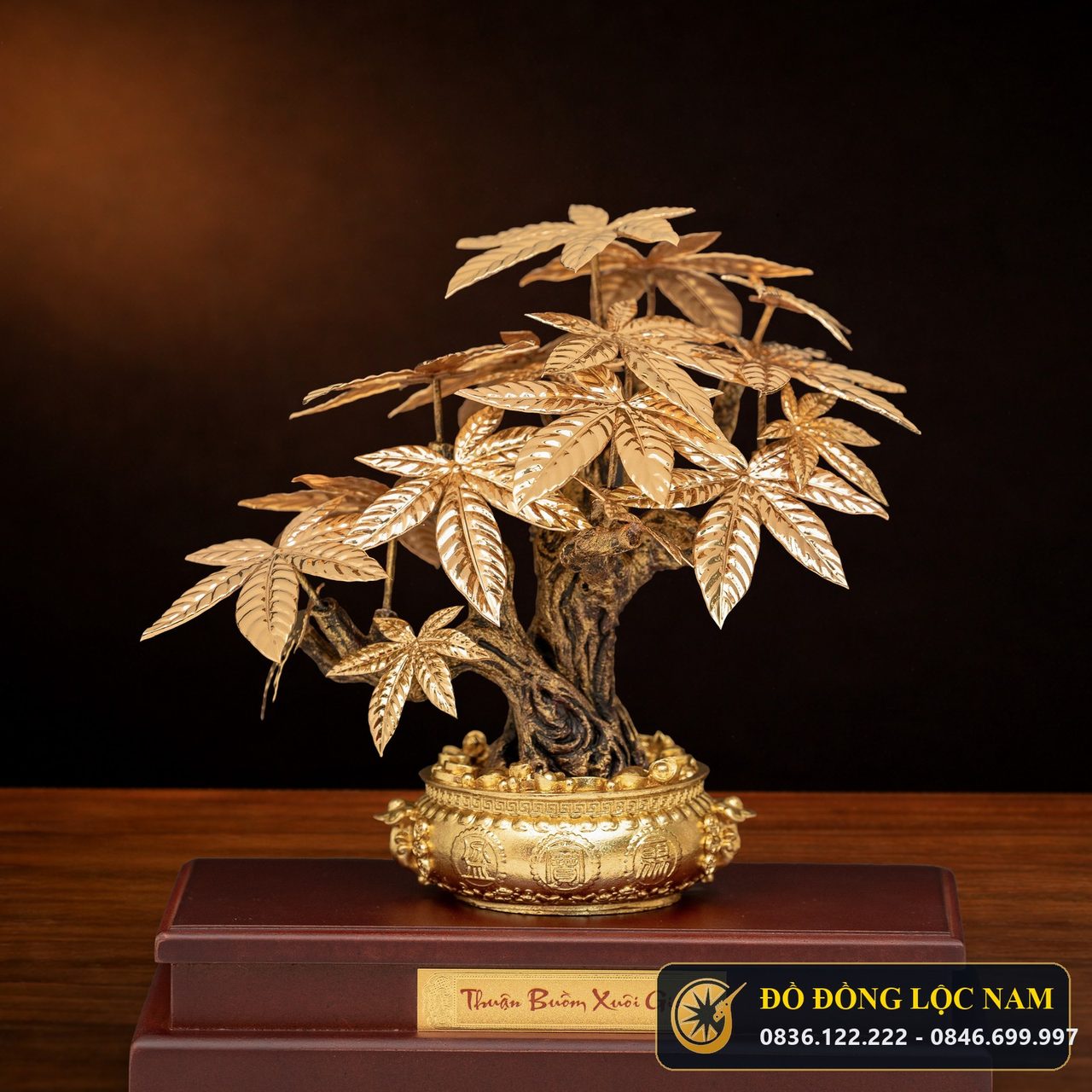 Cây Kim Ngân Tài Lộc Dát Vàng 24K - Mẫu 6 góc chụp 2