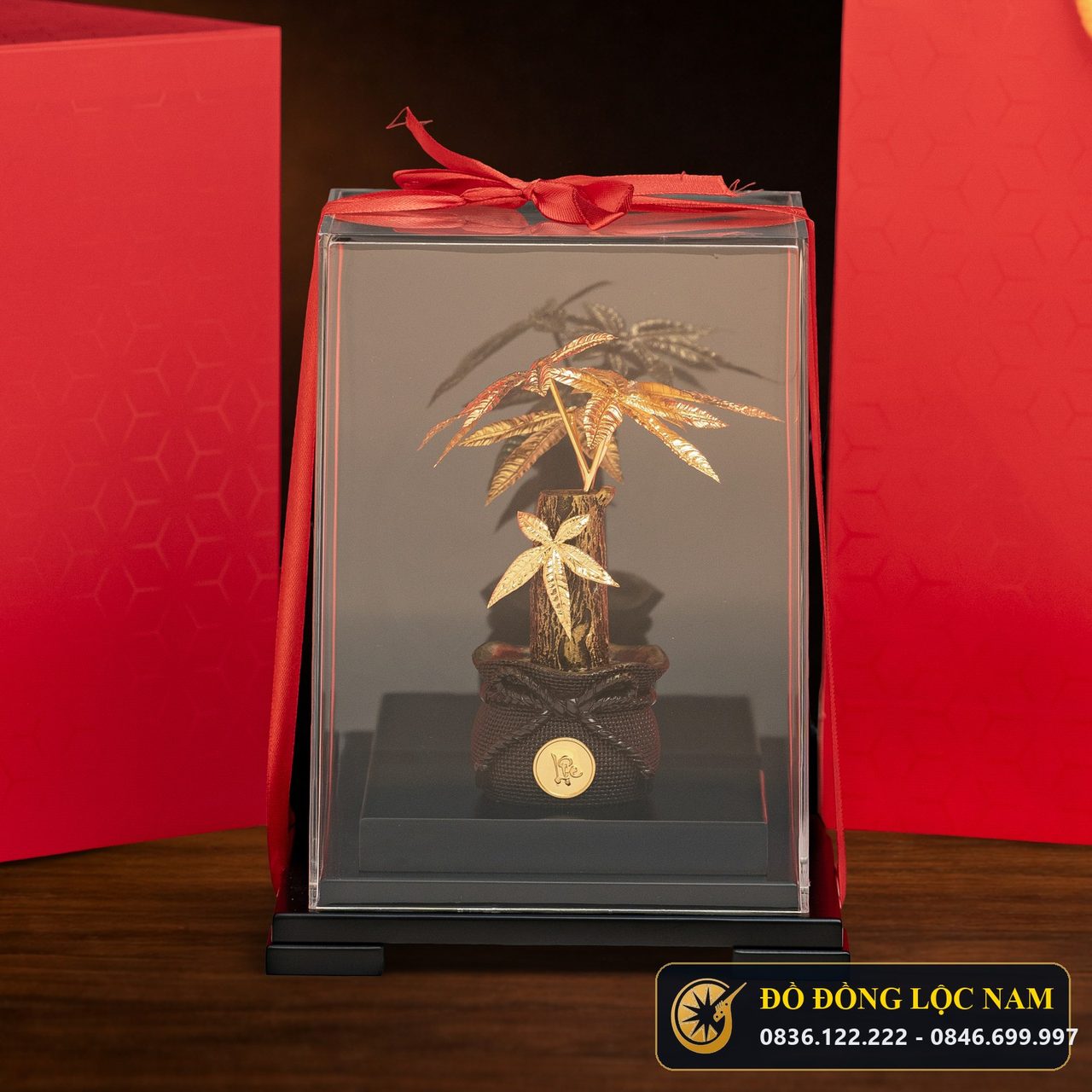 Cây Kim Ngân Phát Tài Mạ Vàng 24K - Mẫu 8