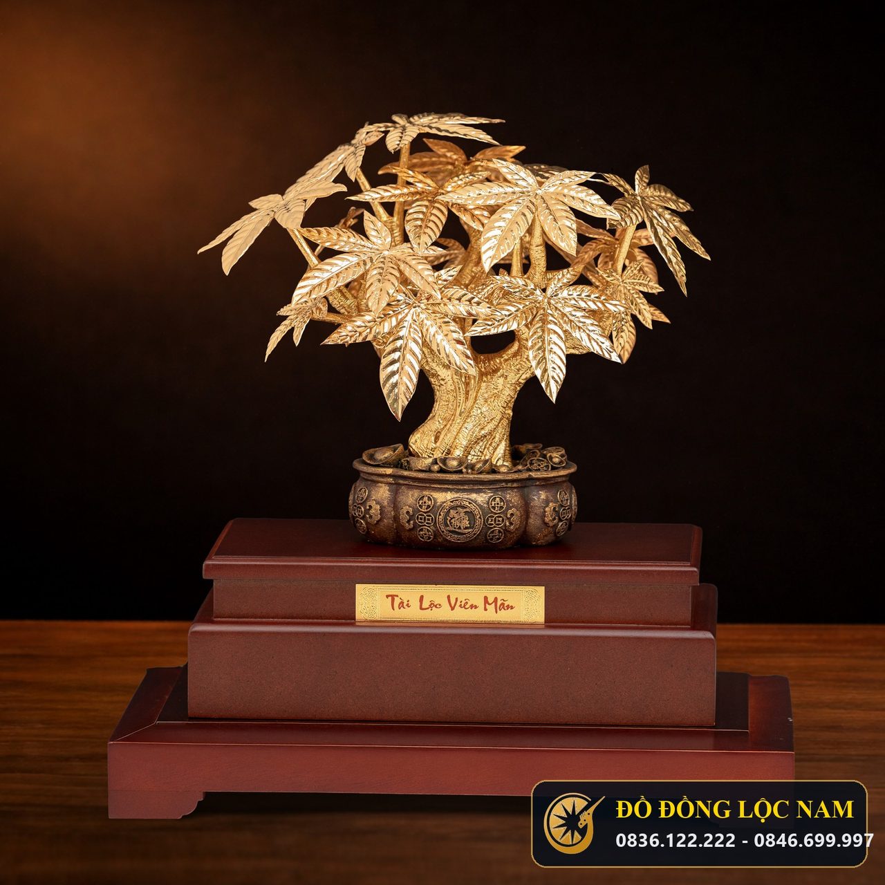 Cây Kim Ngân Tài Lộc Mạ Vàng 24K - Mẫu 1