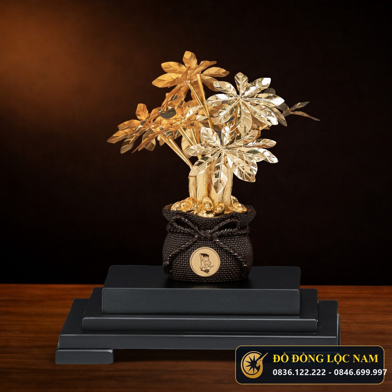Cây Kim Ngân May Mắn Mạ Vàng 24K - Mẫu 2
