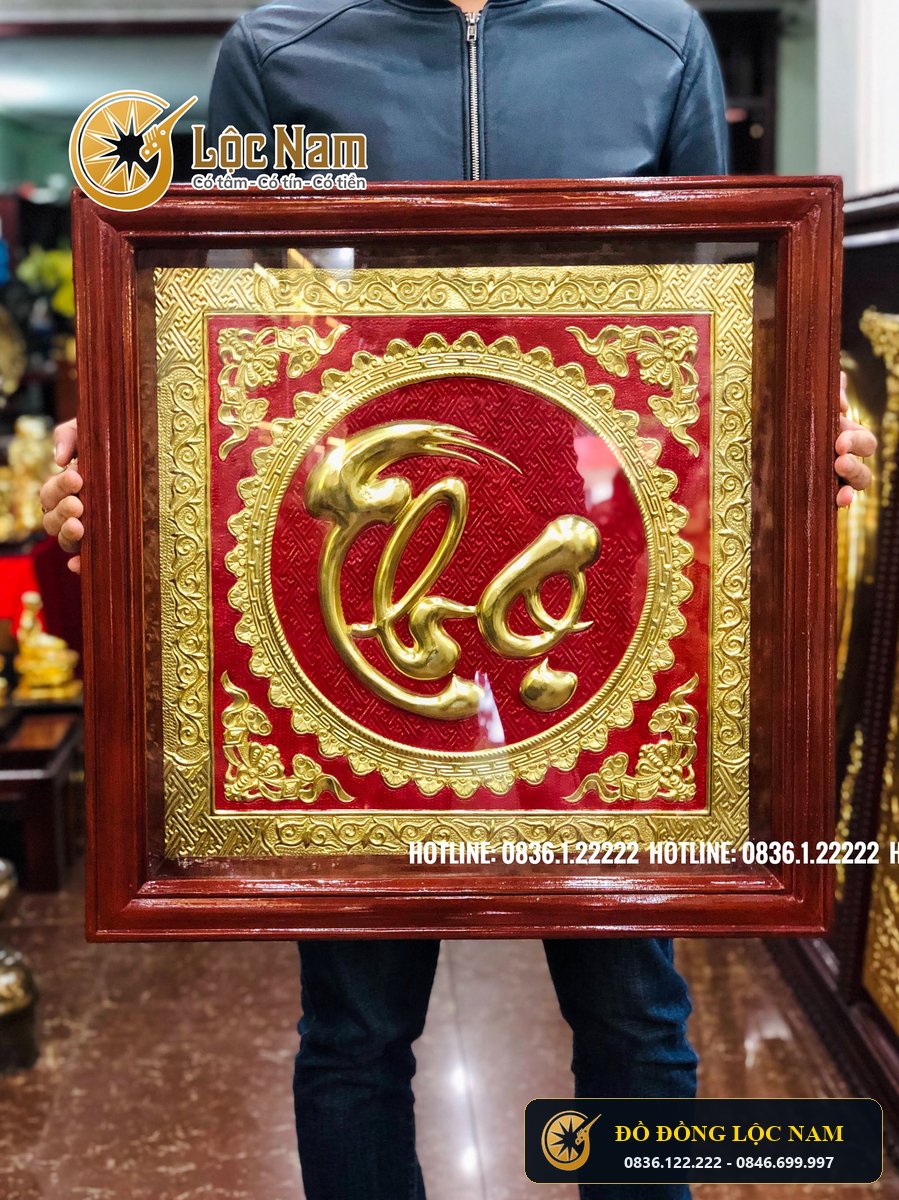Tranh Chữ Thọ Bằng Đồng Dát Vàng Mừng Thọ Ý Nghĩa