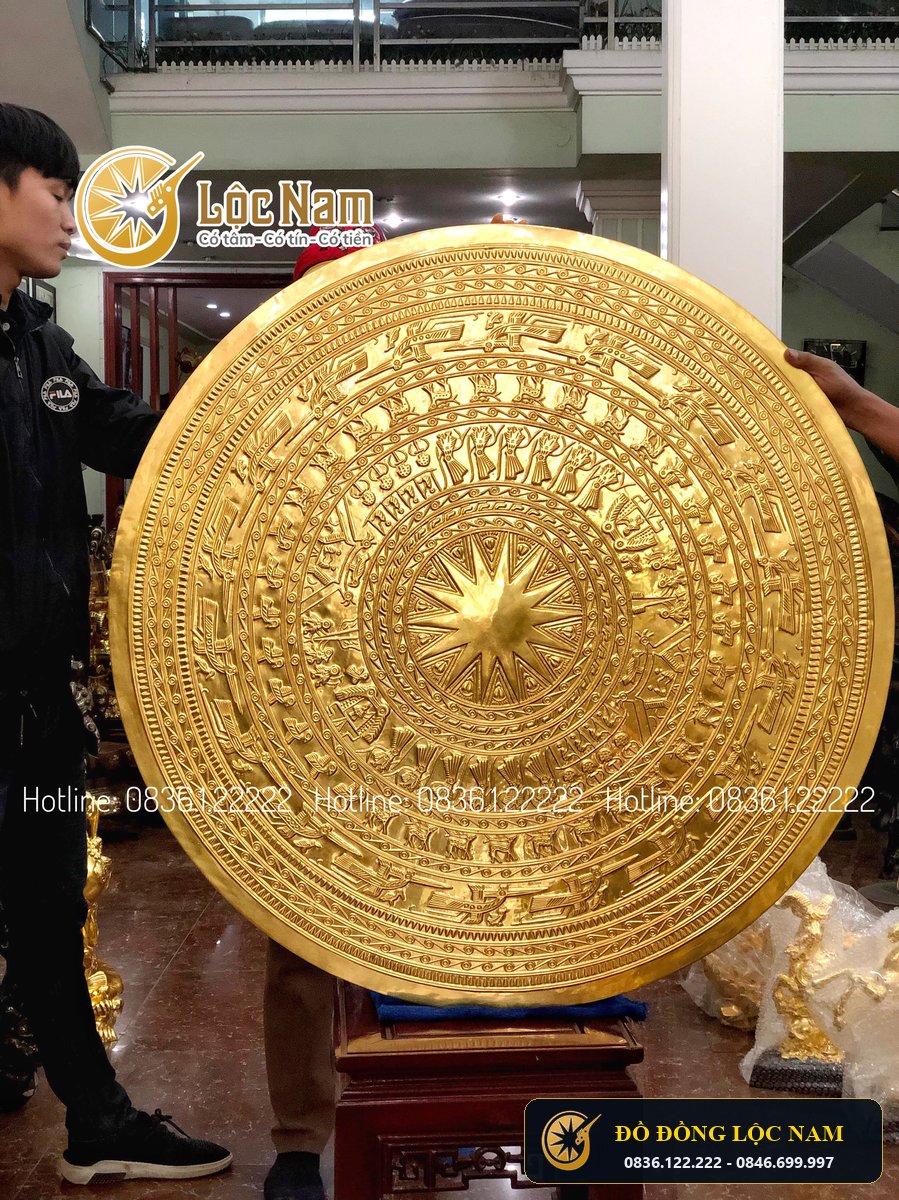 Mặt Trống Đồng Duong Kinh 90cm Bay Phong Khach Sang Trong