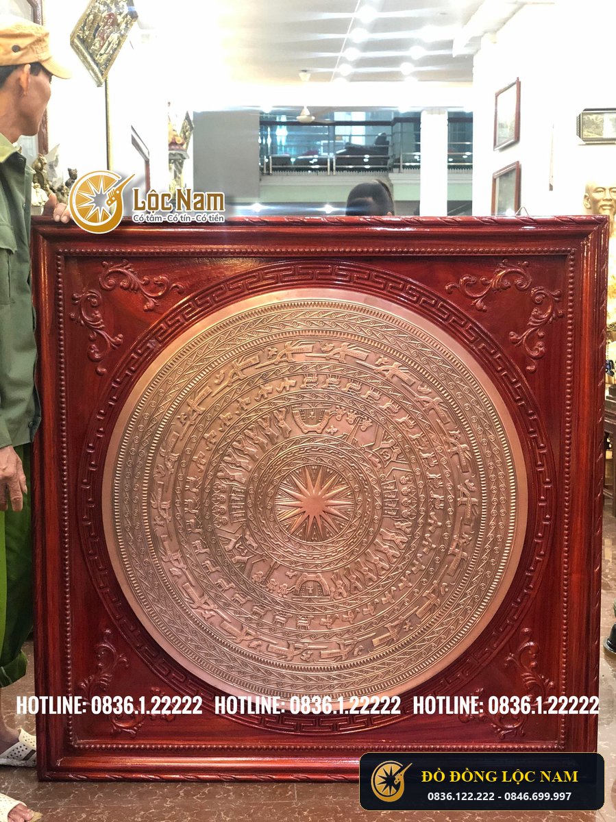 Mat Trong Duc Dong Do 90cm Khung Gỗ Nam Phi góc chụp 1