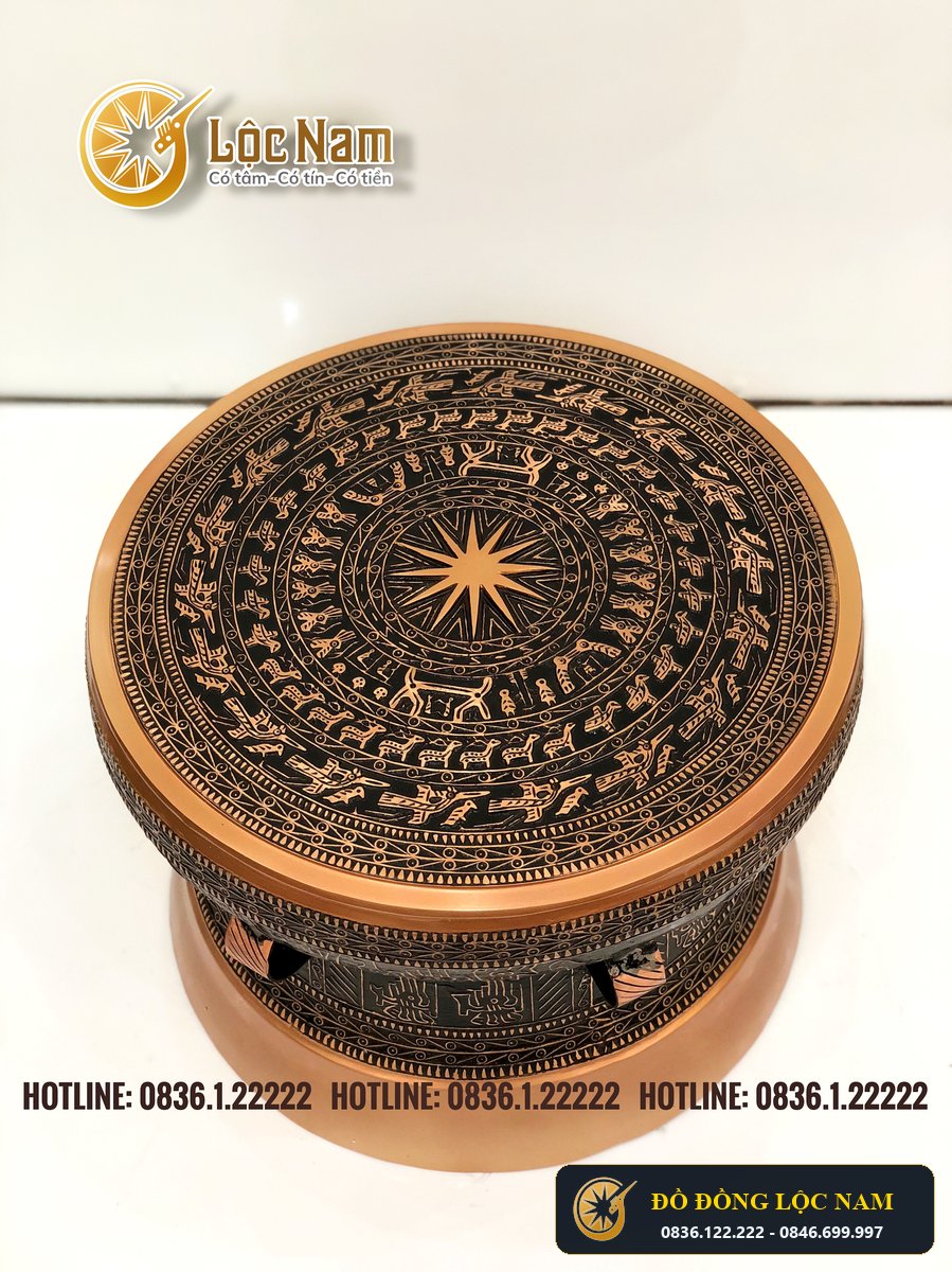 Qua Trống Đồng Do Duong Kinh 40cm Trung Bay Phong Khach góc chụp 1