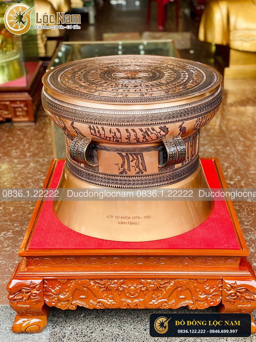 Quả Trống Đồng Ngọc Lũ Đường kính 50cm Hàng Đặt Của Tập Thể