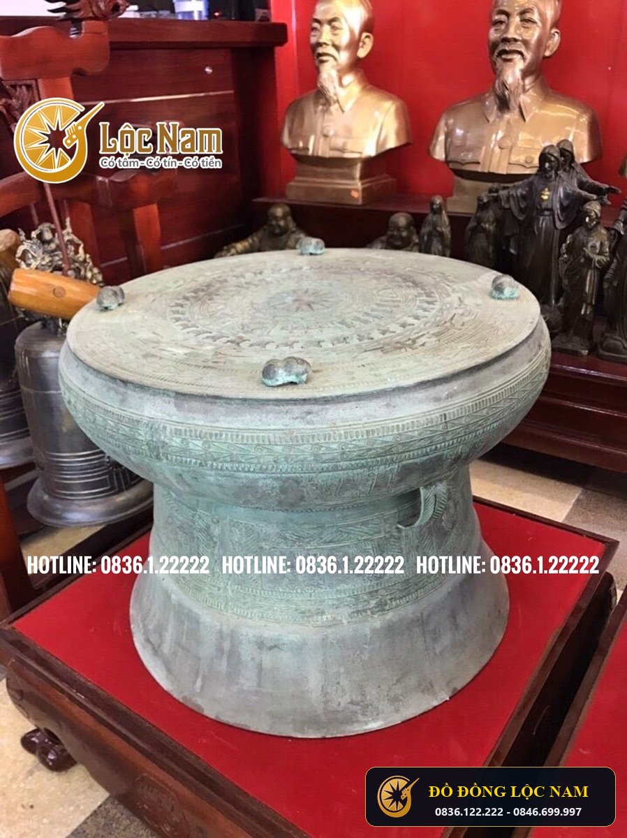 Qua Trong Duong Kinh 80cm Lam Xanh Giả Cổ Gia Tri
