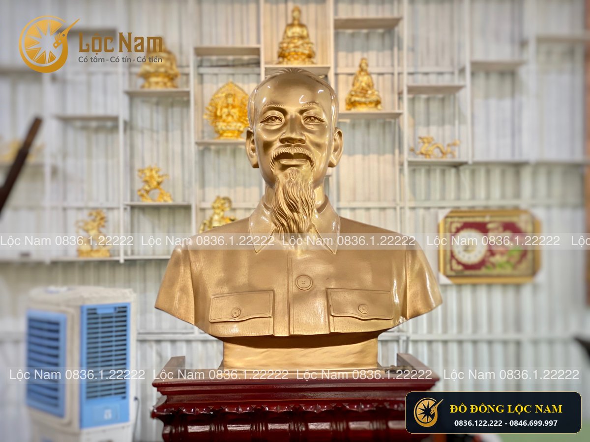 Tượng Bác Hồ Bán Thân Duc Bang Dog Do Cao 90cm