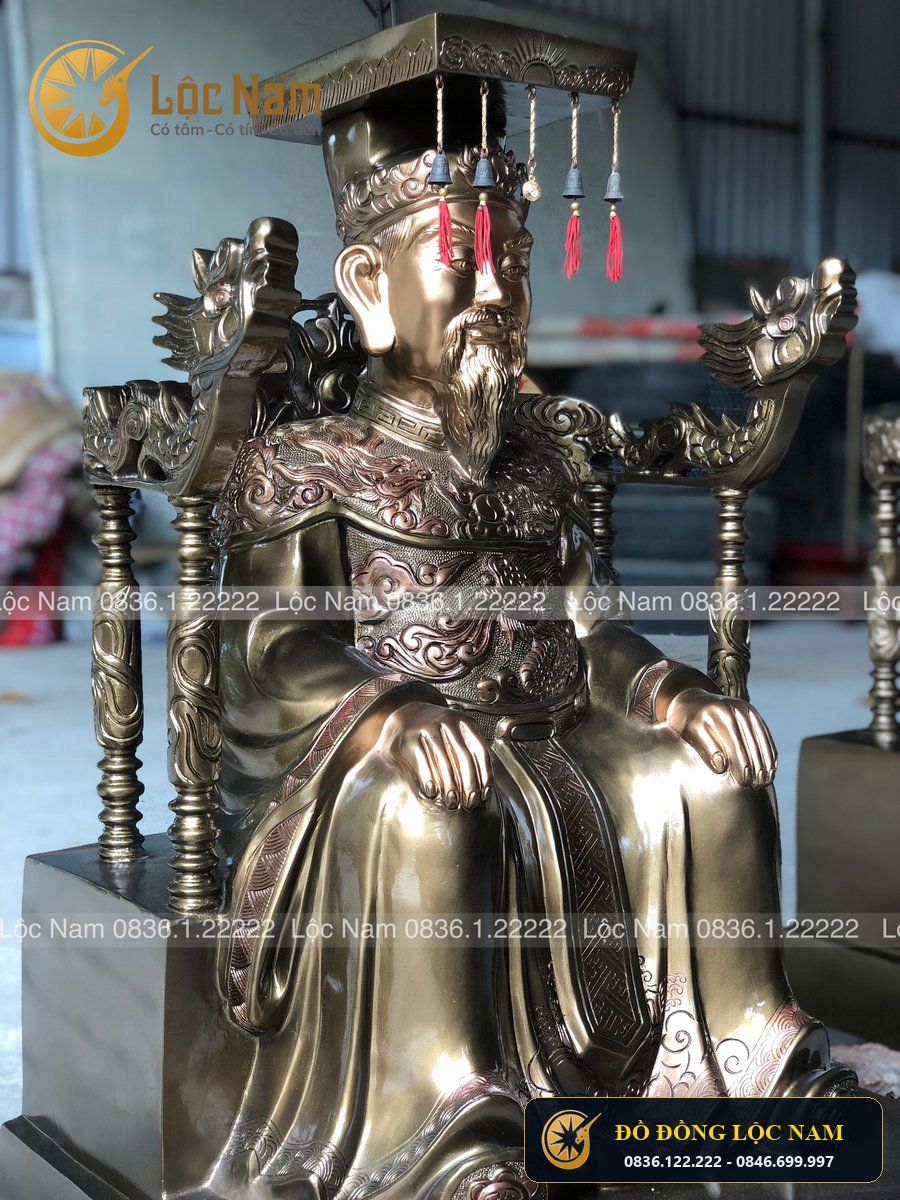 Tuong Dong Vua Le Hoan Ngồi Ngai Cao 90cm góc chụp 2