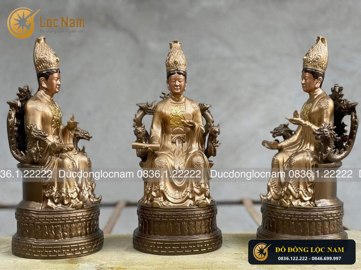 Tuong Mau Cuu Trung Thien Bằng Đồng Cao 25cm