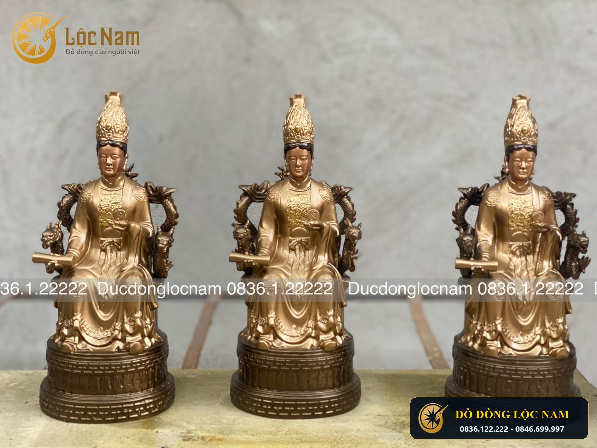 Tuong Mau Cuu Trung Thien Bằng Đồng Cao 25cm góc chụp 1