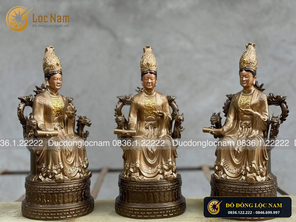 Tuong Mau Cuu Trung Thien Bằng Đồng Cao 25cm góc chụp 2
