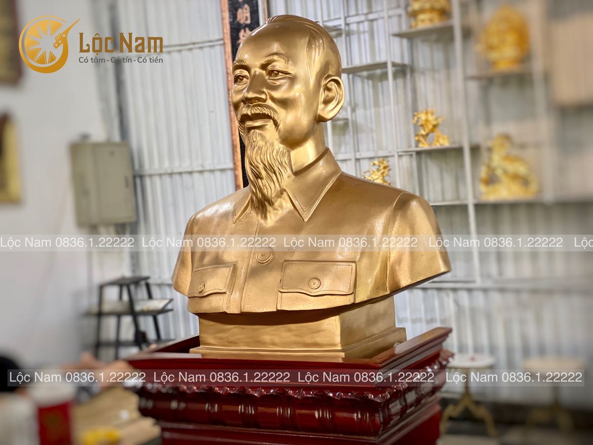 Bác hồ bán thân cao 90cm góc chụp 1