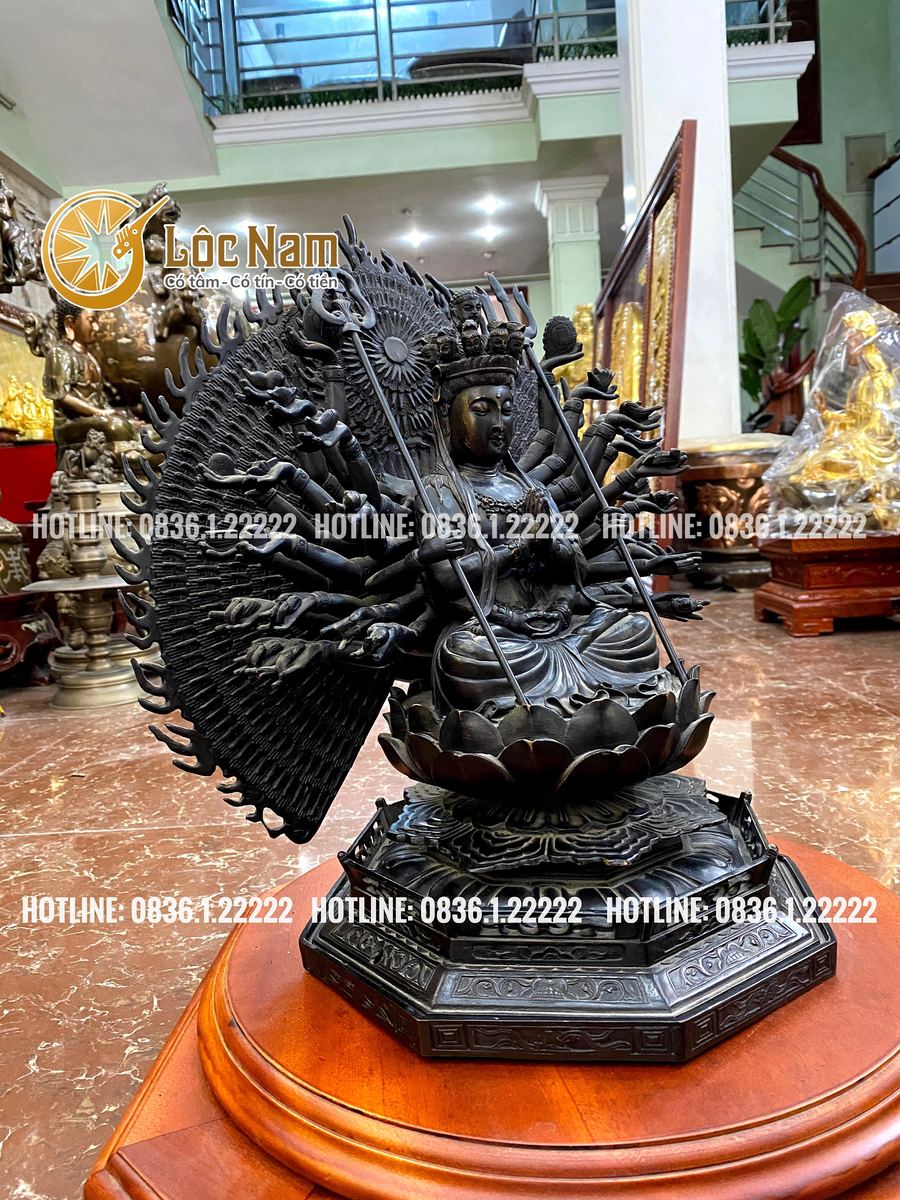 Tượng Thiên Thủ Thiên Nhãn Bằng Đồng Cao 48cm