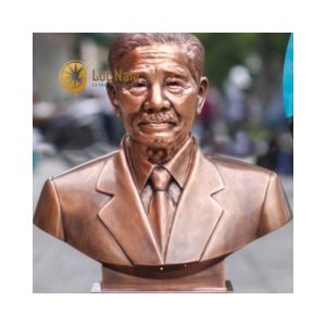 Đúc Tượng Chân Dung Cụ Ông Bằng Đồng Cao 45cm
