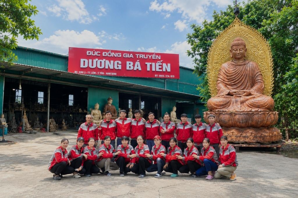 Quy trình rót đồng đúc tượng Phật & Đại Hồng Chung tại xưởng